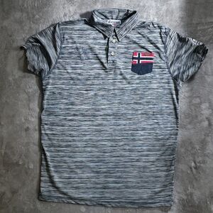 Geograghical Norway Men's Gray Polo Shirt